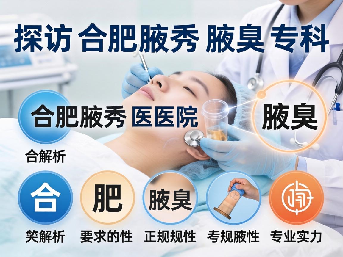 探访合肥腋秀腋臭专科，解析合肥腋秀医院的正规性与专业实力