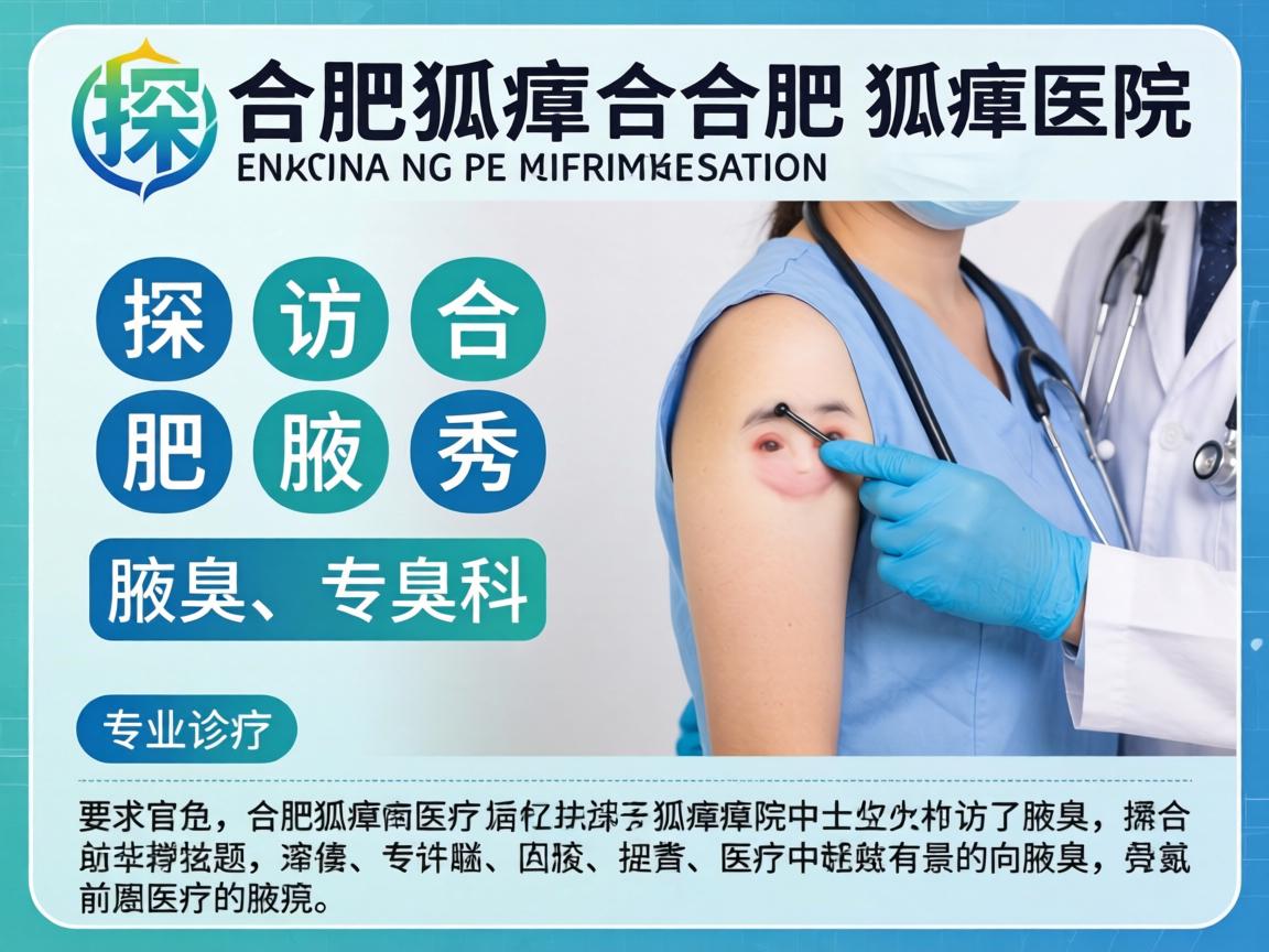 探访合肥腋秀腋臭专科，解析合肥狐臭医院的专业诊疗