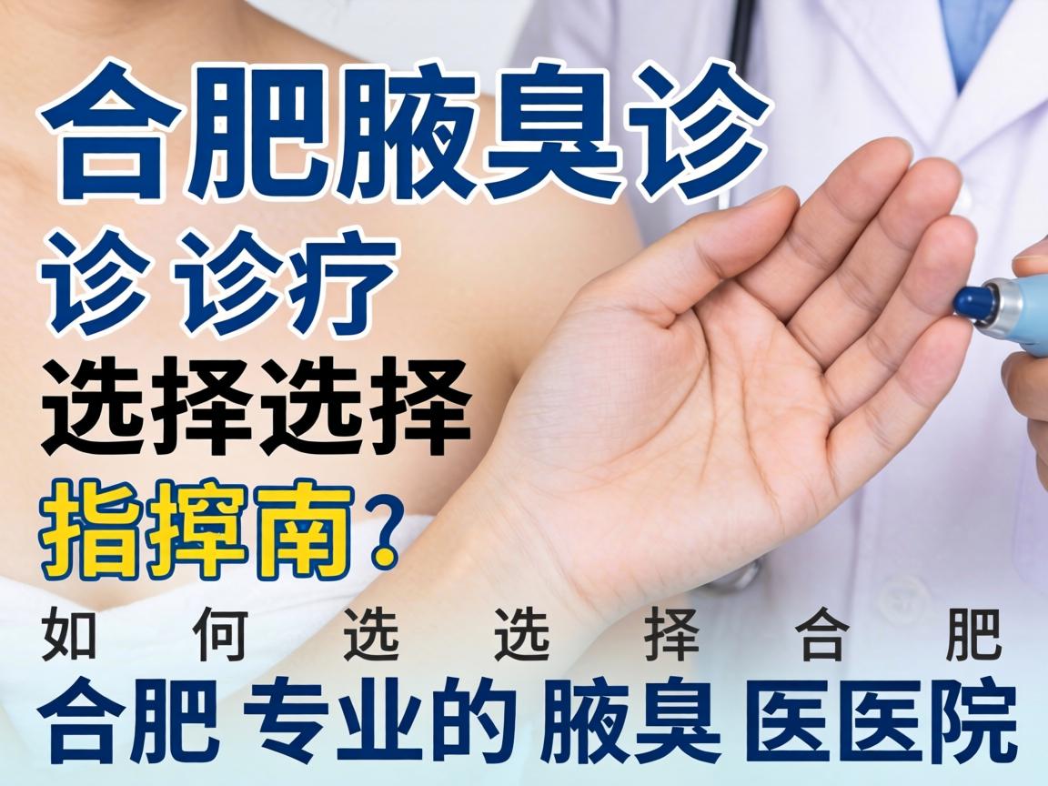 合肥腋臭诊疗选择指南，如何选择合肥专业的腋臭医院