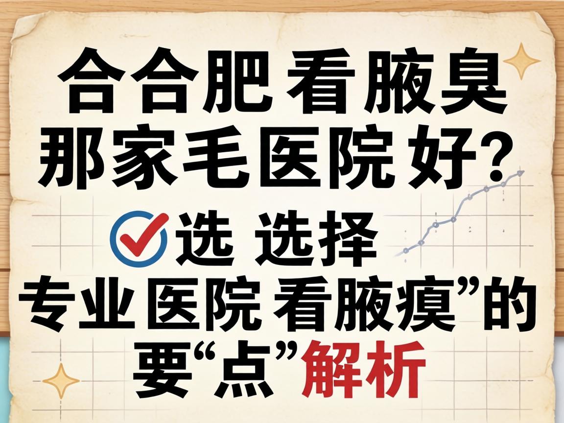 合肥看腋臭那家医院好？选择专业医院看腋臭的要点解析
