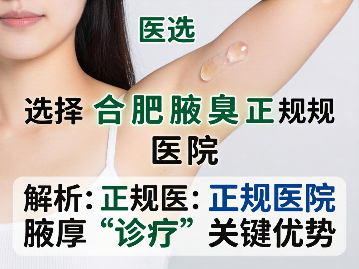 选择合肥腋臭正规医院，解析正规医院腋臭诊疗的关键优势