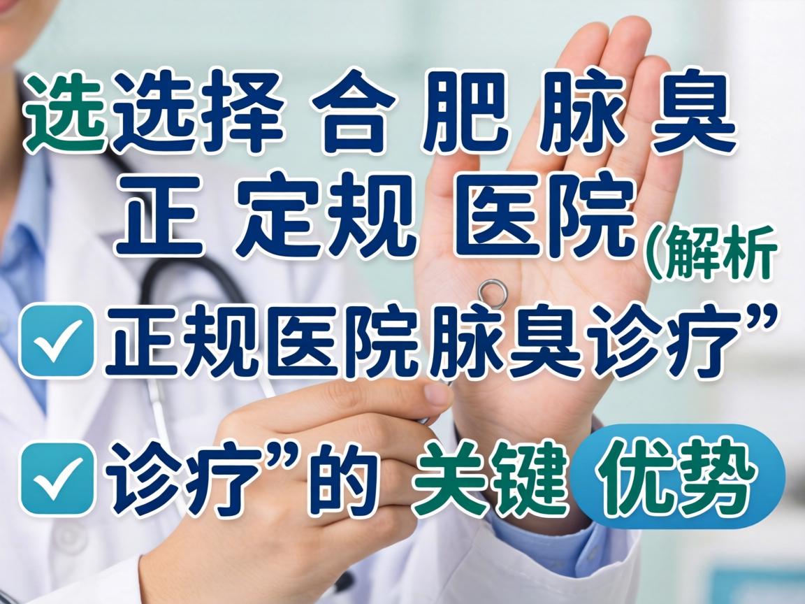 选择合肥腋臭正规医院，解析正规医院腋臭诊疗的关键优势