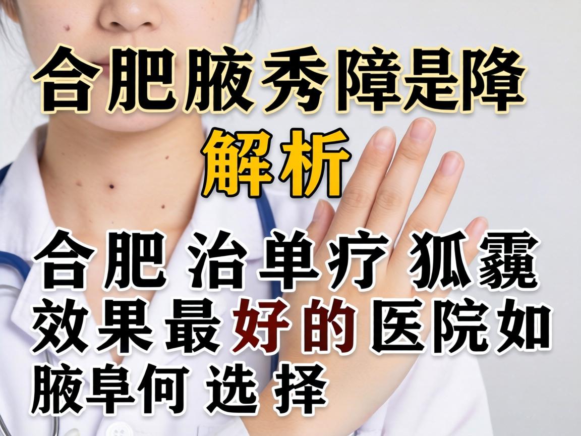 合肥腋秀解析，合肥治疗狐臭效果最好的医院如何选择