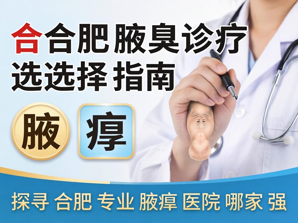 合肥腋臭诊疗选择指南，探寻合肥专业腋臭医院哪家强