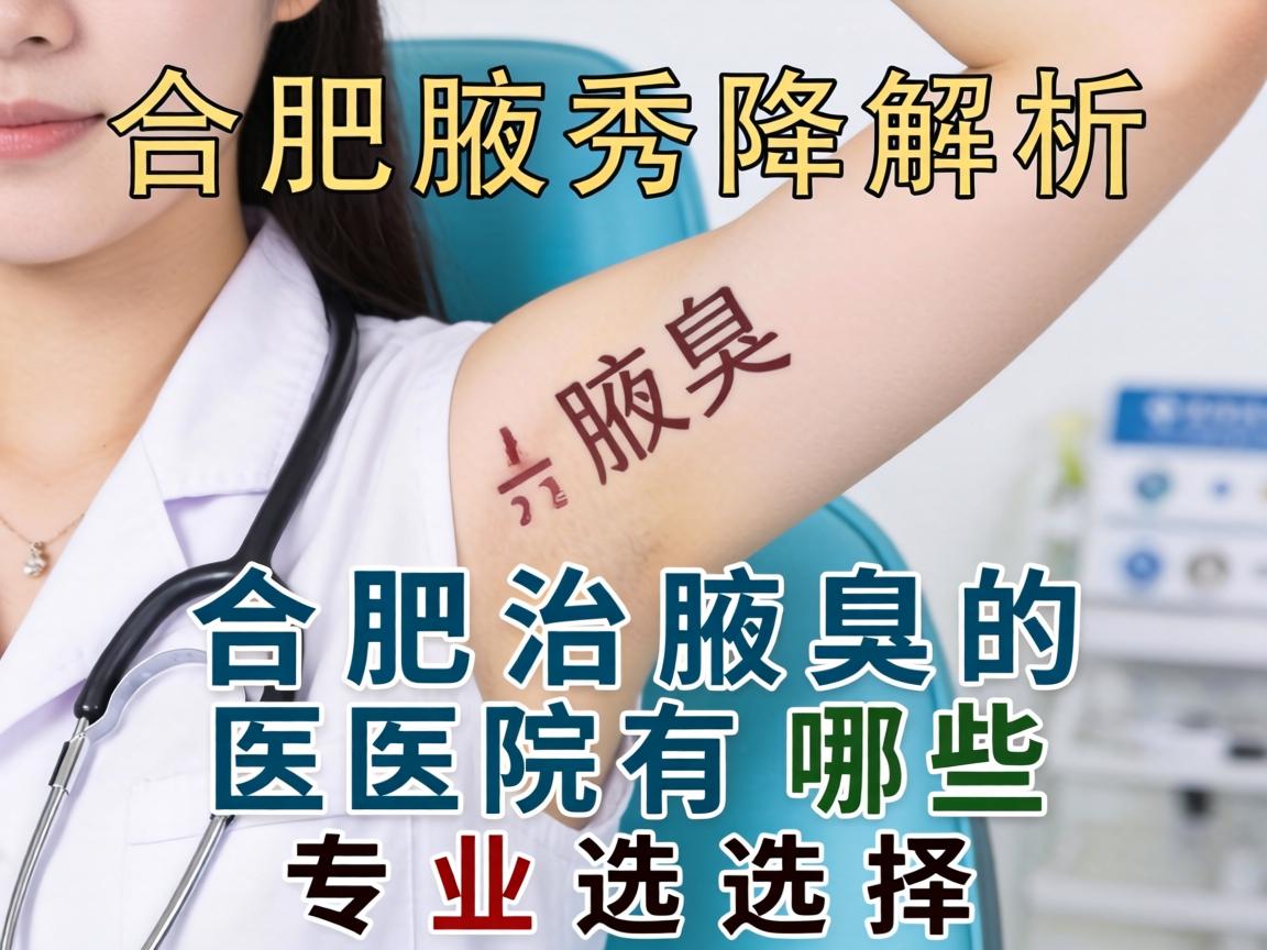 合肥腋秀解析，合肥治腋臭的医院有哪些专业选择？