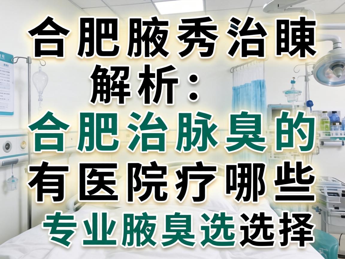 合肥腋秀解析，合肥治腋臭的医院有哪些专业选择？