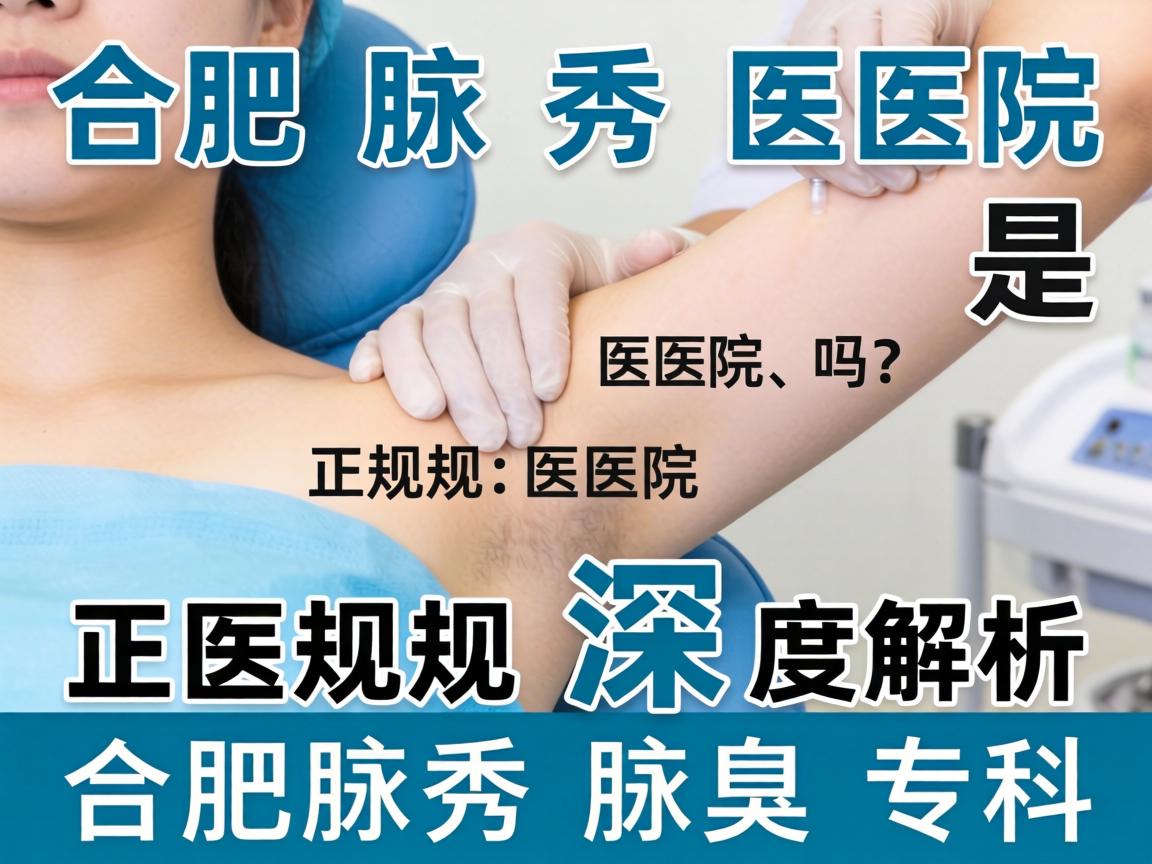 合肥腋秀医院是正规医院吗？深度解析合肥腋秀腋臭专科