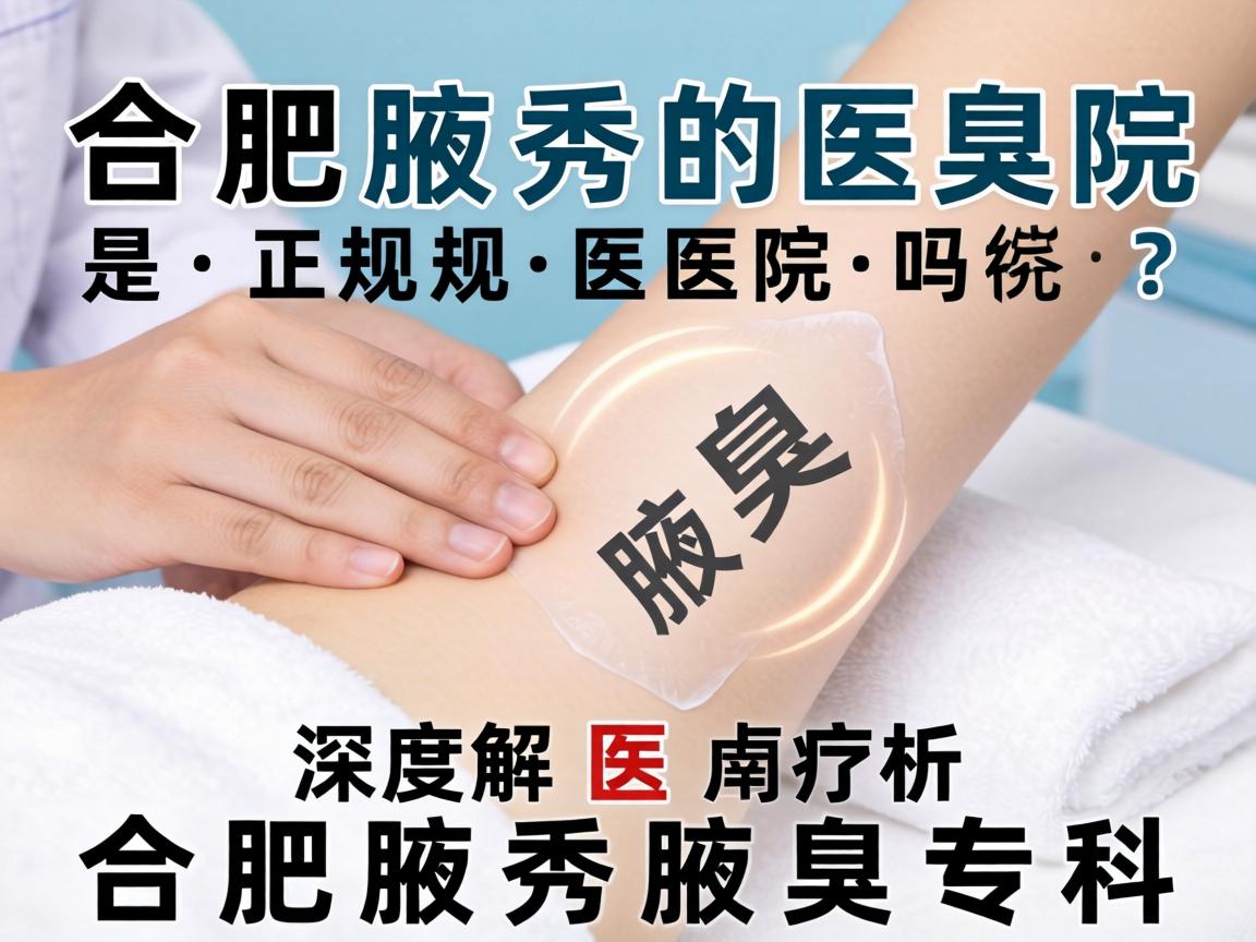 合肥腋秀医院是正规医院吗？深度解析合肥腋秀腋臭专科