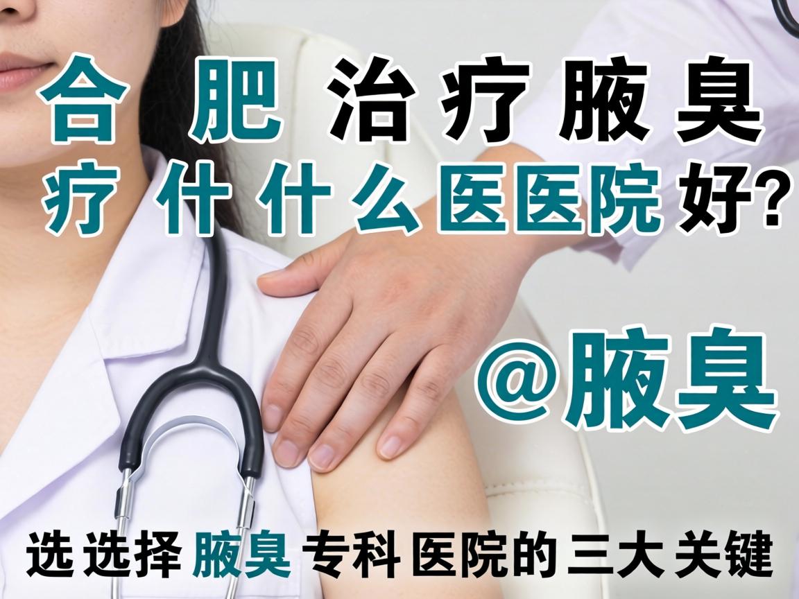 合肥治疗腋臭什么医院好？选择腋臭专科医院的三大关键