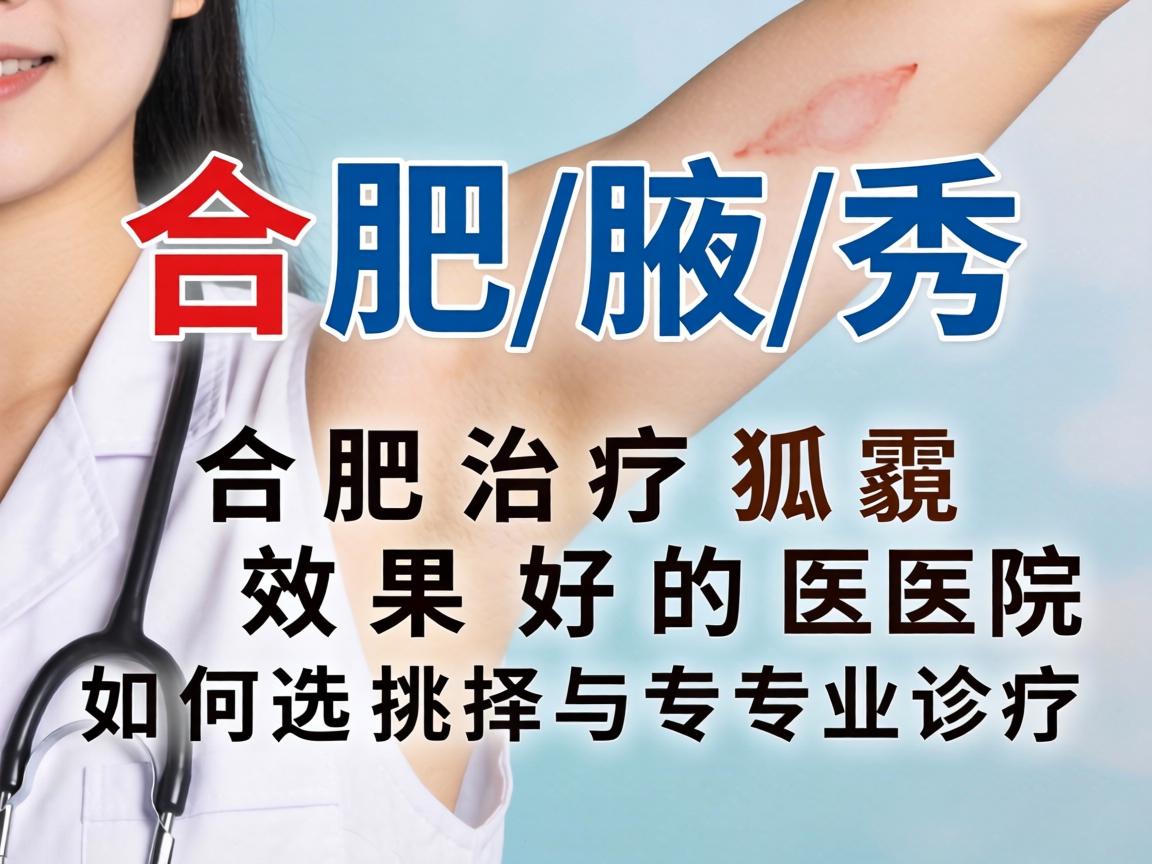 合肥腋秀解析，合肥治疗狐臭效果好的医院如何选择与专业诊疗