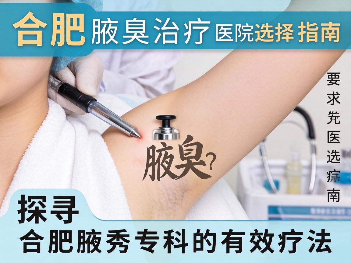 合肥腋臭治疗医院选择指南,探寻合肥腋秀专科的有效疗法 合肥腋臭治疗医院选择指南,探寻合肥腋秀专科的有效疗法