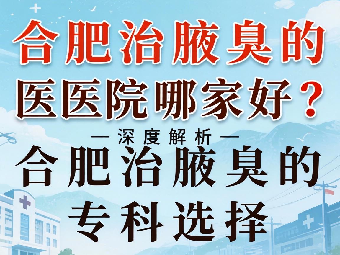 合肥治腋臭的医院哪家好？深度解析合肥治腋臭的专科选择