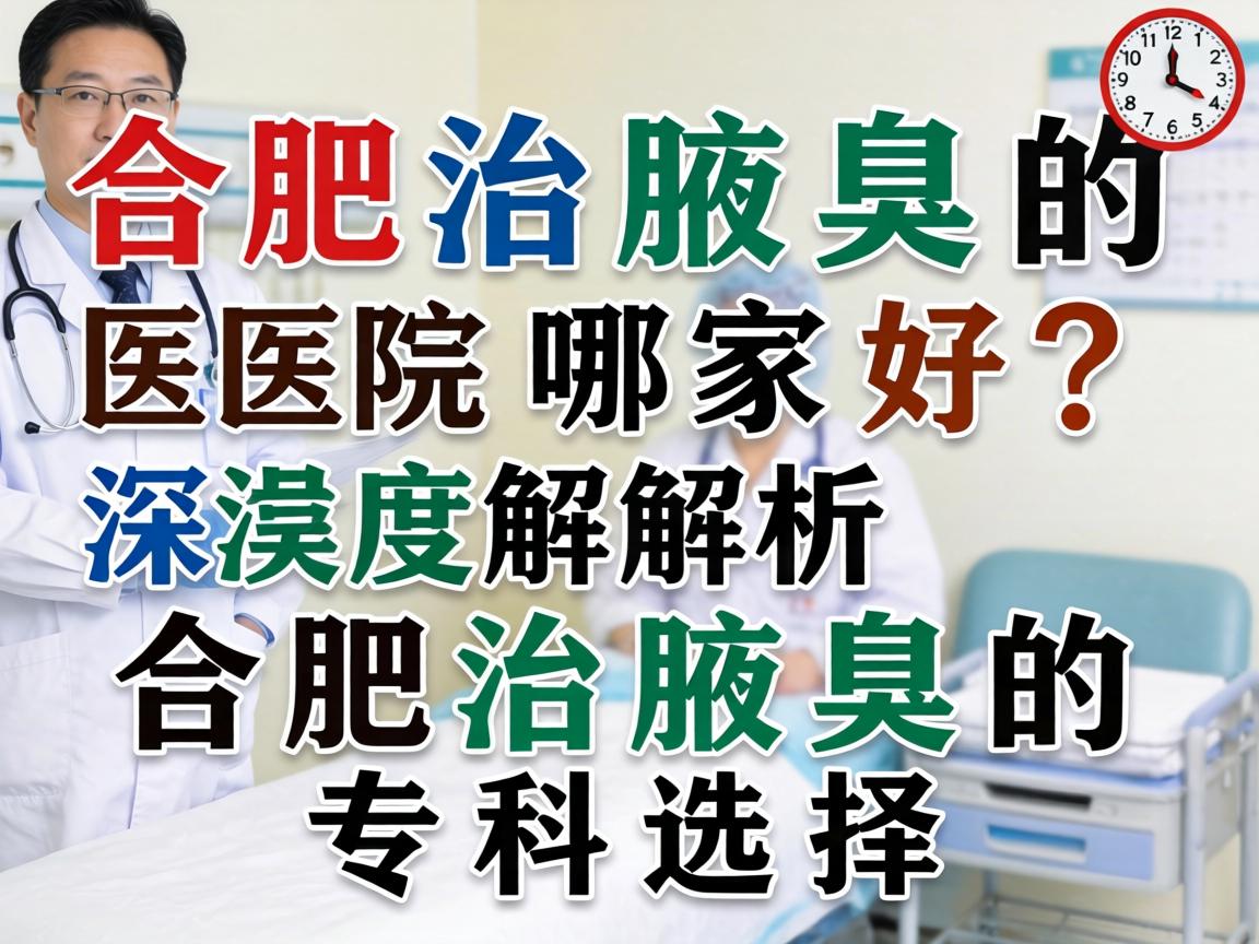 合肥治腋臭的医院哪家好？深度解析合肥治腋臭的专科选择