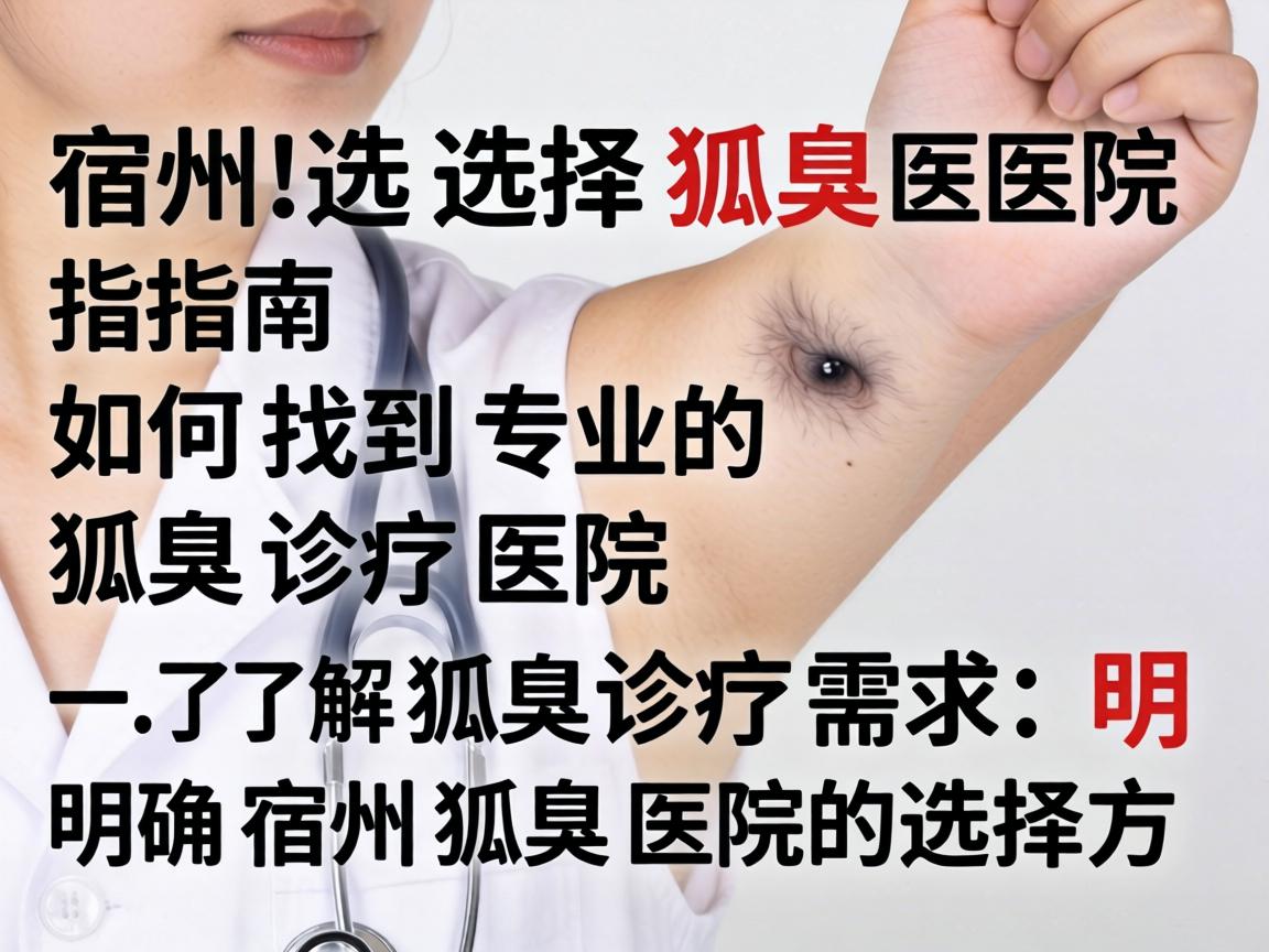 宿州选择狐臭医院指南,如何找到专业的狐臭诊疗医院
一,了解狐臭诊疗需求,明确宿州狐臭医院的选择方向 宿州选择狐臭医院指南,如何找到专业的狐臭诊疗医院
一,了解狐臭诊疗需求,明确宿州狐臭医院的选择方向