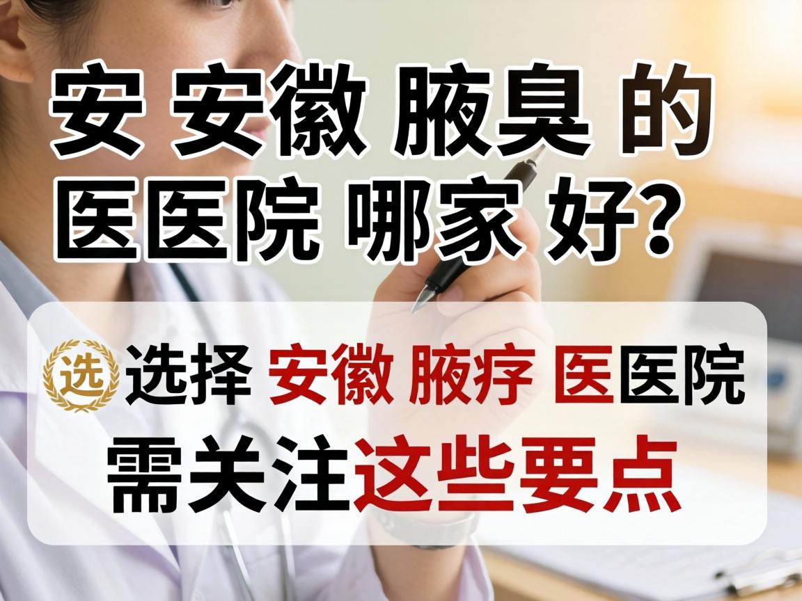 安徽腋臭医院哪家好？选择安徽腋臭医院需关注这些要点