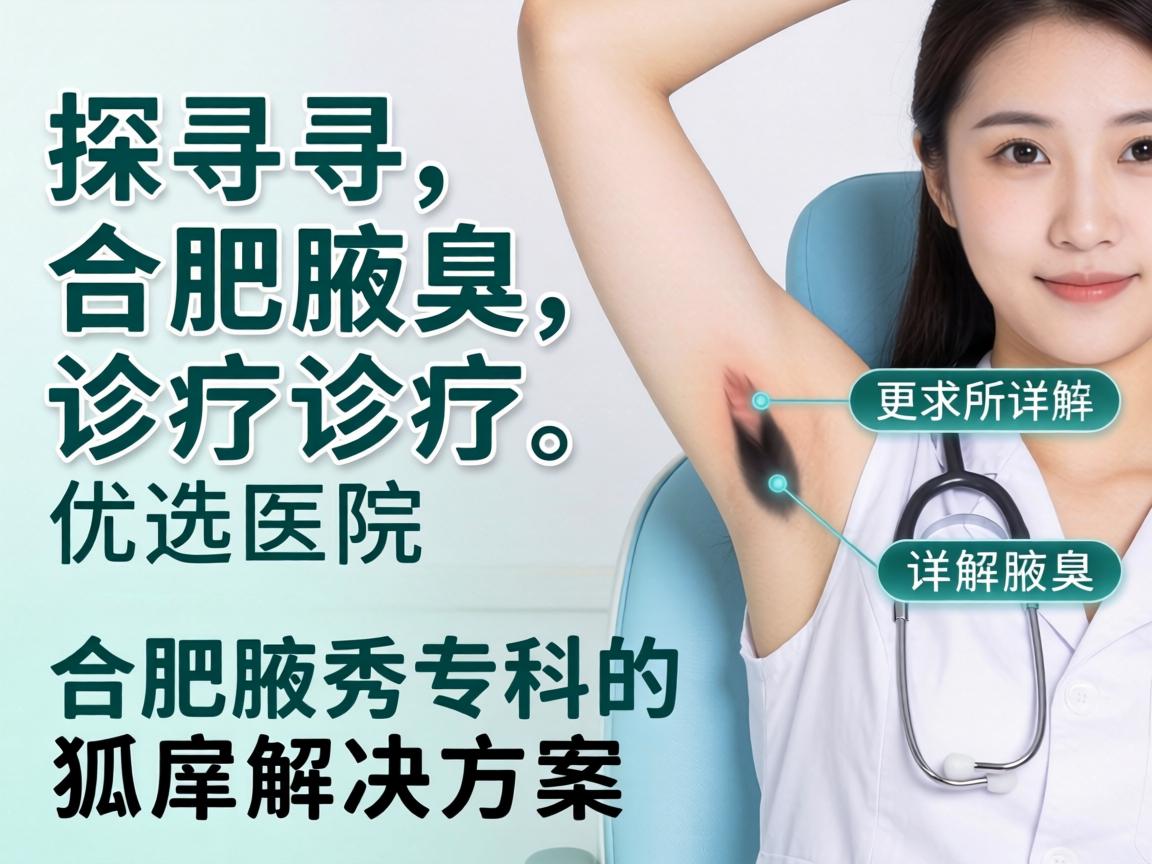 探寻合肥腋臭诊疗优选医院，详解合肥腋秀专科的狐臭解决方案