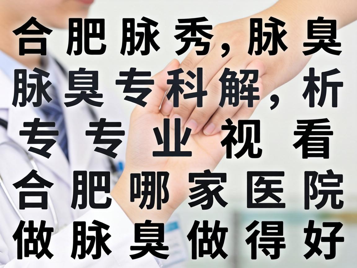 合肥腋秀腋臭专科解析，专业视角看合肥哪家医院做腋臭做得好