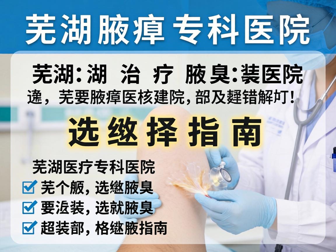 芜湖治疗腋臭医院选择指南，详解芜湖腋臭专科医院