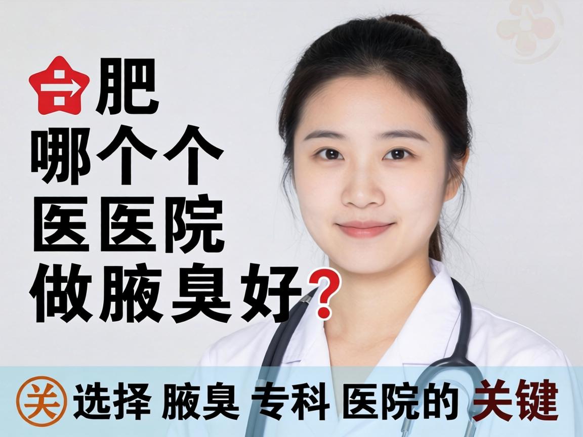 合肥哪个医院做腋臭好？选择腋臭专科医院的关键