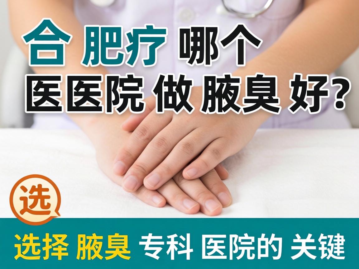 合肥哪个医院做腋臭好？选择腋臭专科医院的关键