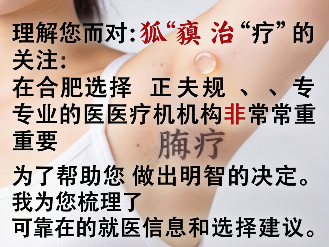 理解您对狐臭治疗的关注。在合肥选择正规、专业的医疗机构非常重要。为了帮助您做出明智的决定，我为您梳理了可靠的就医信息和选择建议