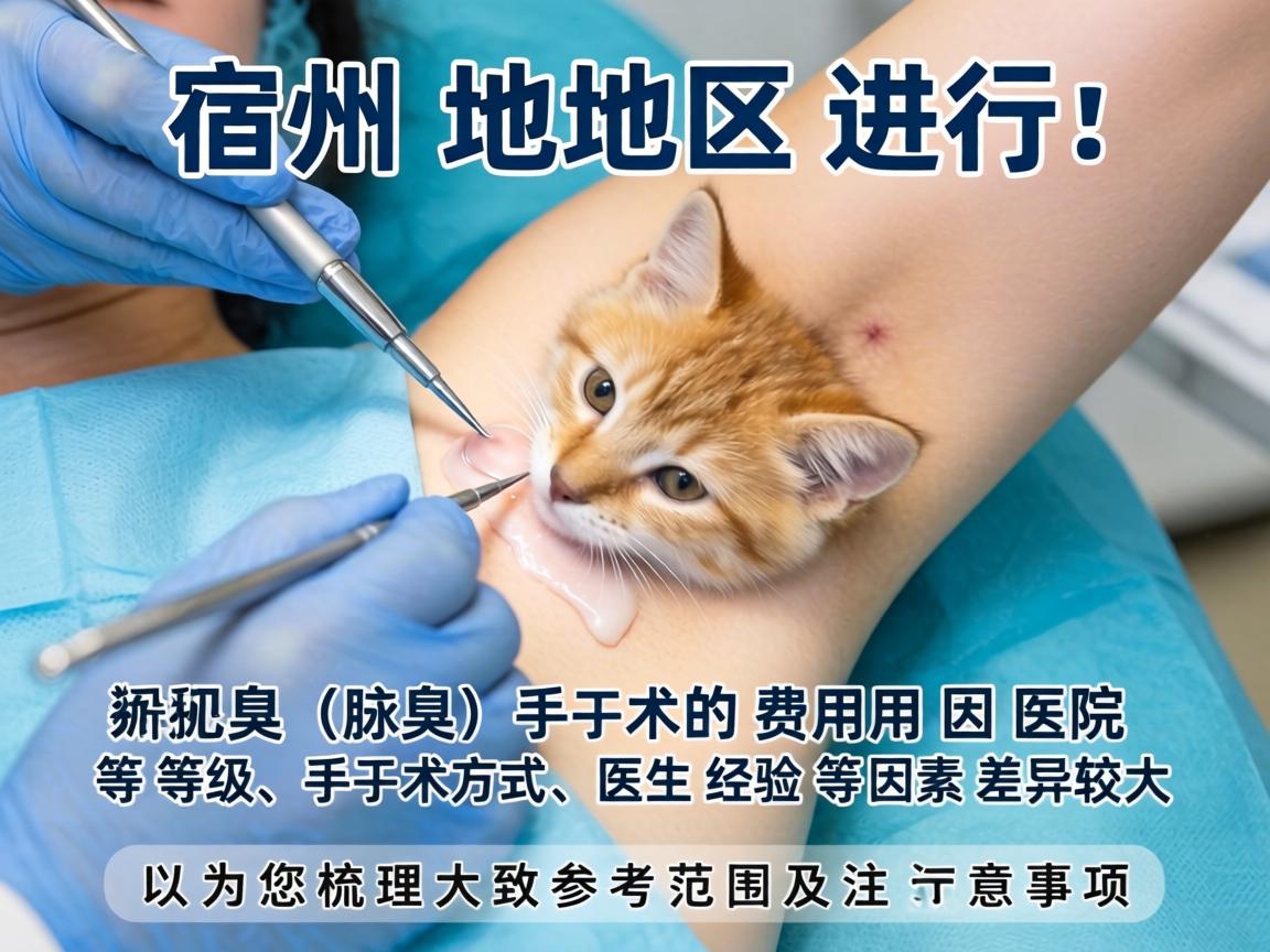 宿州地区进行狐臭（腋臭）手术的费用因医院等级、手术方式、医生经验等因素差异较大，以下为您梳理大致参考范围及注意事项