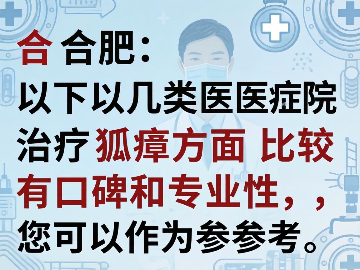在合肥,以下几类医院在治疗狐臭方面比较有口碑和专业性,您可以作为参考 在合肥,以下几类医院在治疗狐臭方面比较有口碑和专业性,您可以作为参考