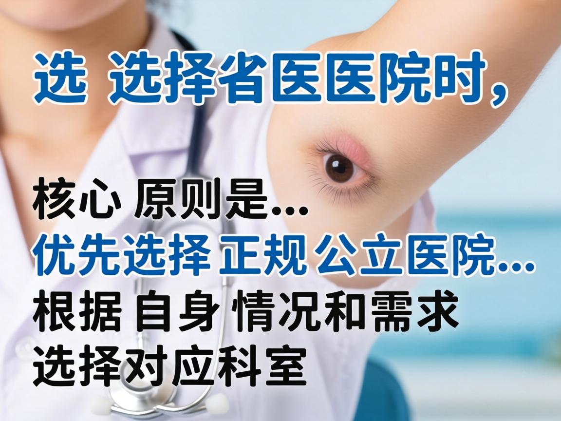 在选择医院时,核心原则是,优先选择正规公立医院,根据自身情况和需求选择对应科室 在选择医院时,核心原则是,优先选择正规公立医院,根据自身情况和需求选择对应科室