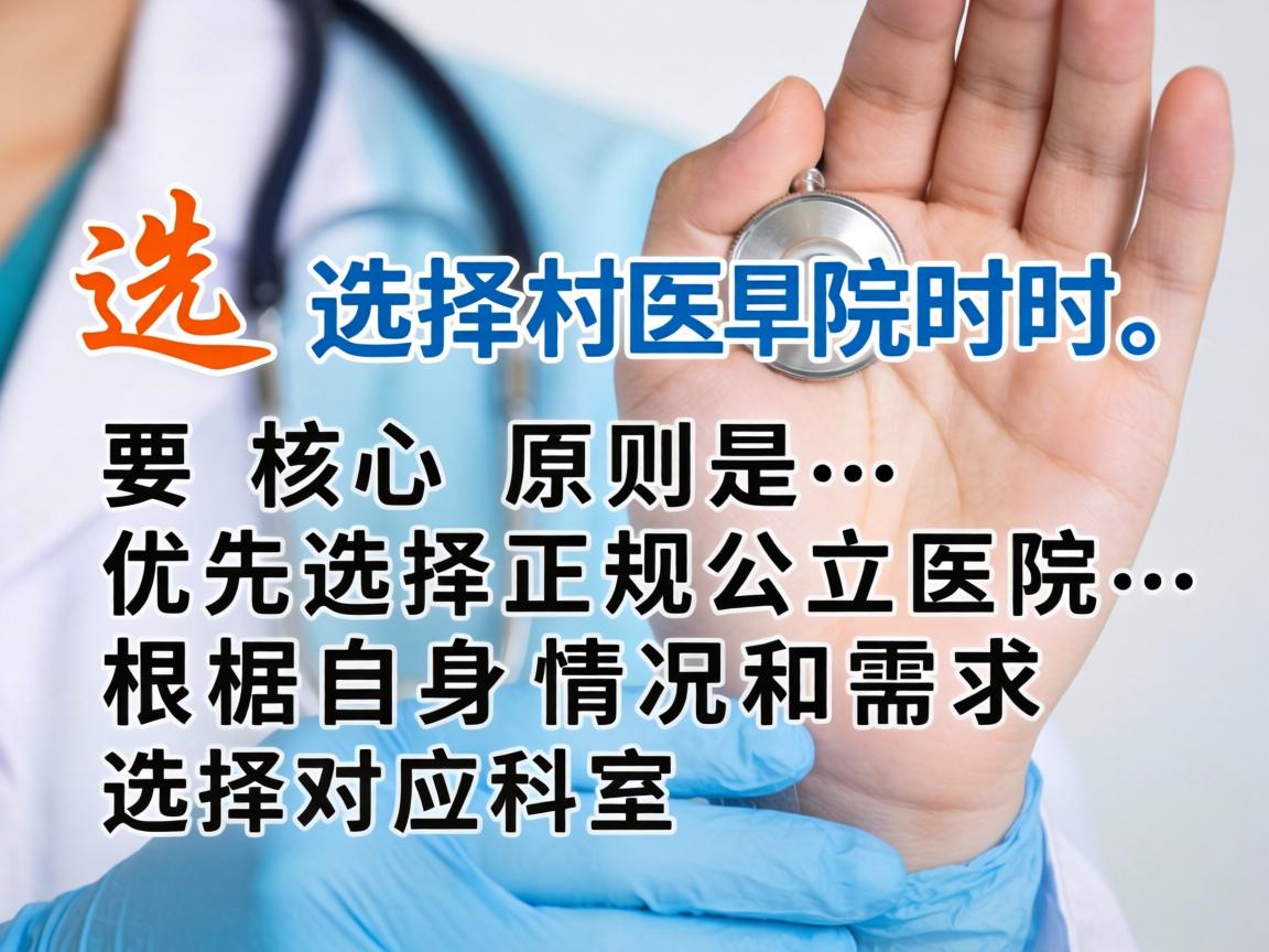 在选择医院时,核心原则是,优先选择正规公立医院,根据自身情况和需求选择对应科室 在选择医院时,核心原则是,优先选择正规公立医院,根据自身情况和需求选择对应科室