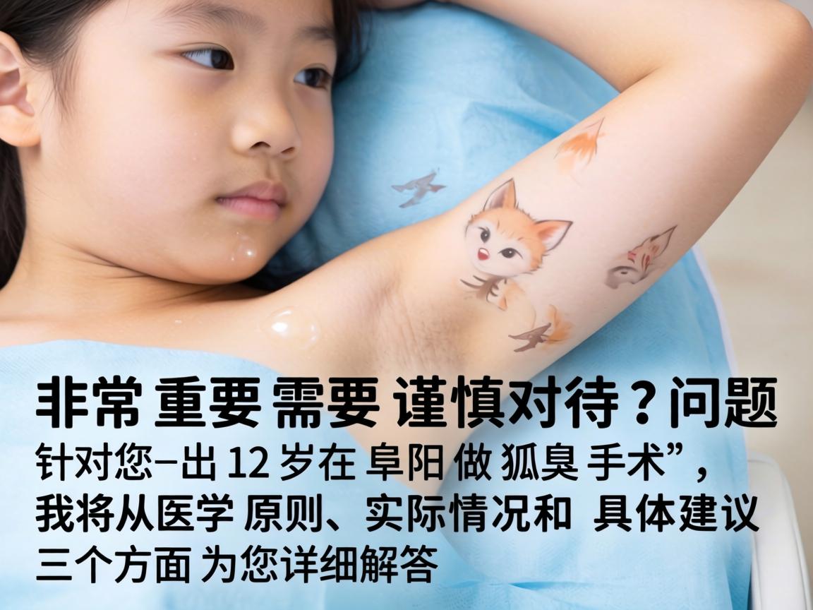 这是一个非常重要且需要谨慎对待的问题。针对您提出的12岁在阜阳做狐臭手术，我将从医学原则、实际情况和具体建议三个方面为您详细解答