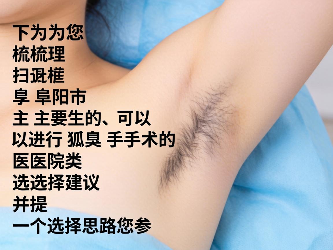 以下为您梳理阜阳市主要的、可以进行狐臭手术的医院类型和选择建议，并提供一个选择思路供您参考
