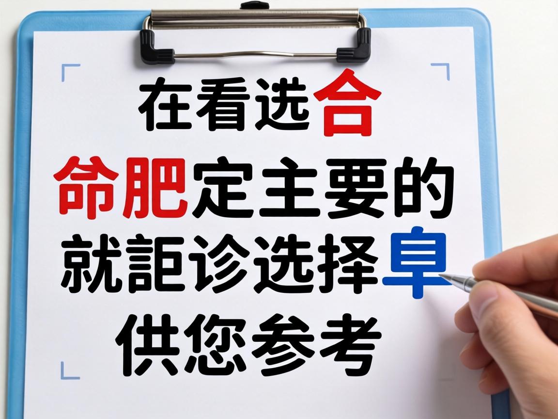 以下是合肥主要的就诊选择,供您参考 以下是合肥主要的就诊选择,供您参考