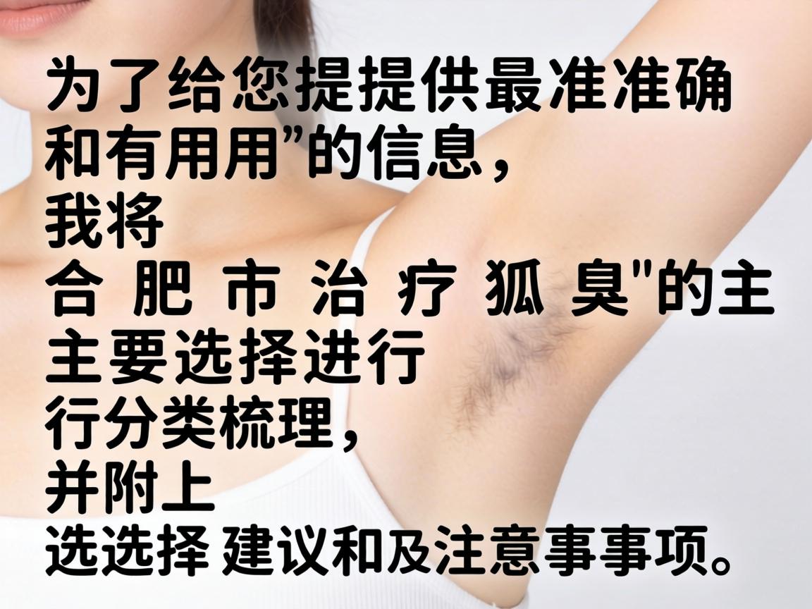 为了给您提供最准确和有用的信息，我将合肥市治疗狐臭的主要选择进行分类梳理，并附上选择建议和注意事项