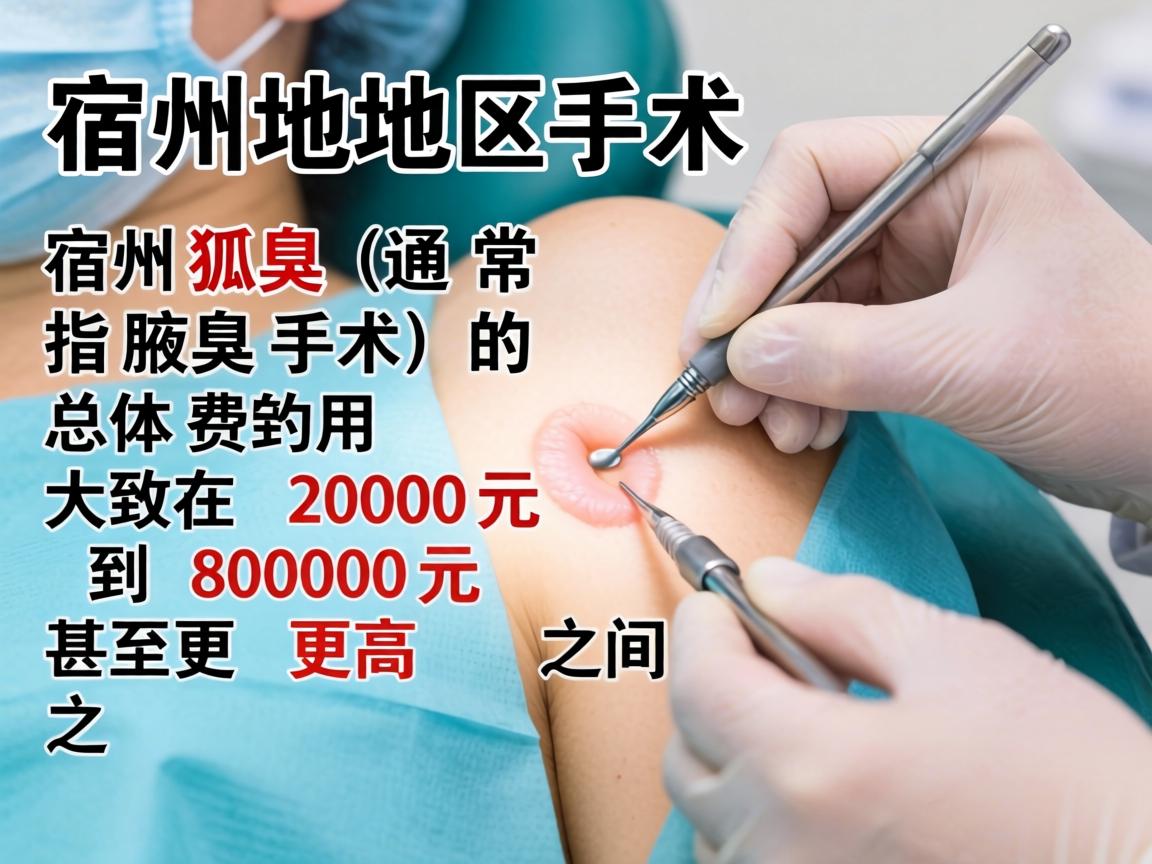 在宿州地区，狐臭手术（通常指腋臭手术）的总体费用大致在 2000元 到 8000元 甚至更高 之间