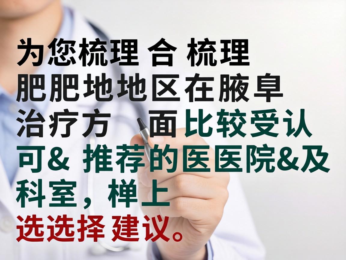 以下为您梳理合肥地区在腋臭治疗方面比较受认可和推荐的医院及科室，并附上选择建议