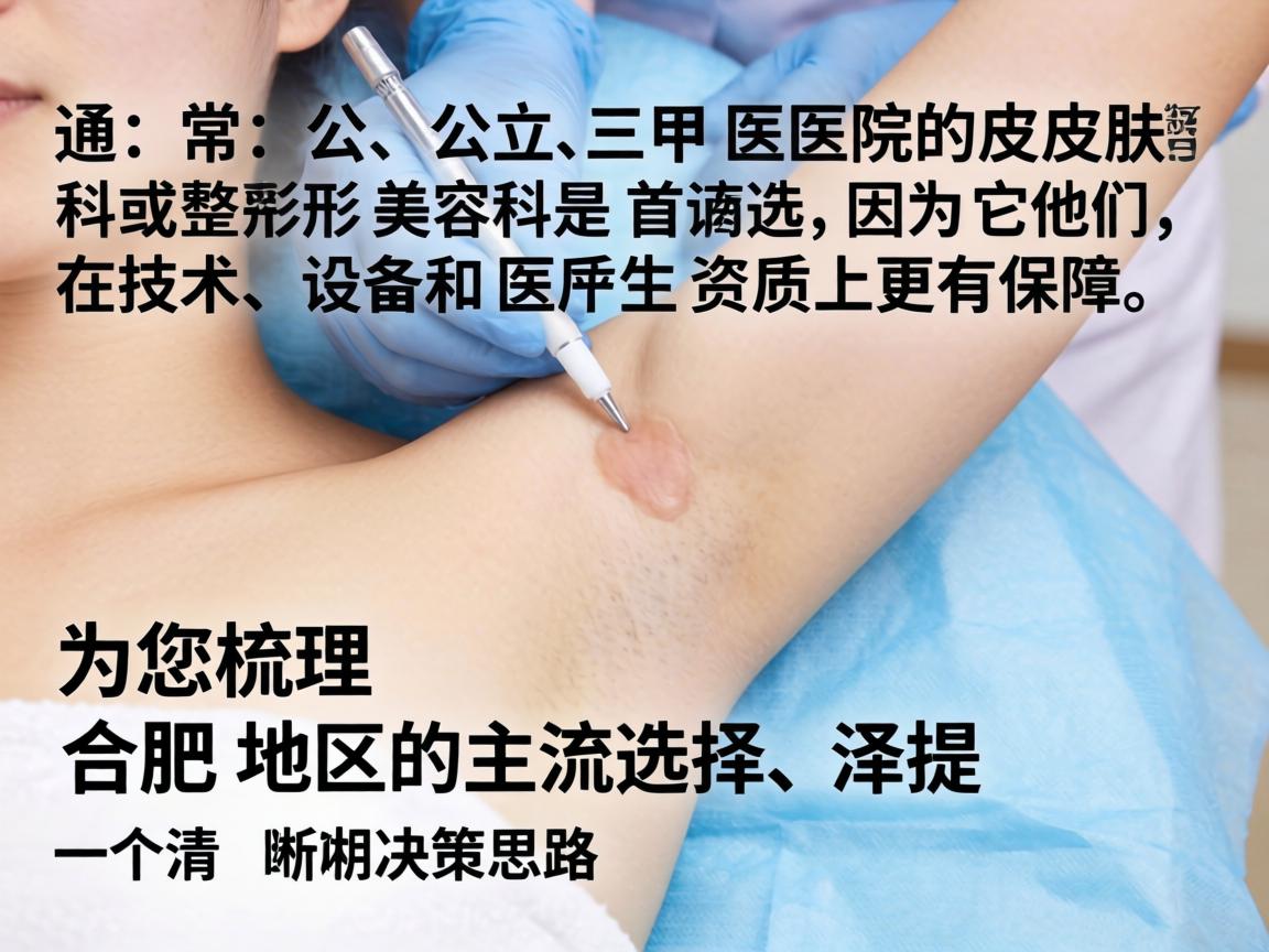 通常，公立三甲医院的皮肤科或整形美容科是首选，因为它们在技术、设备和医生资质上更有保障。以下为您梳理合肥地区的主流选择，并提供一个清晰的决策思路