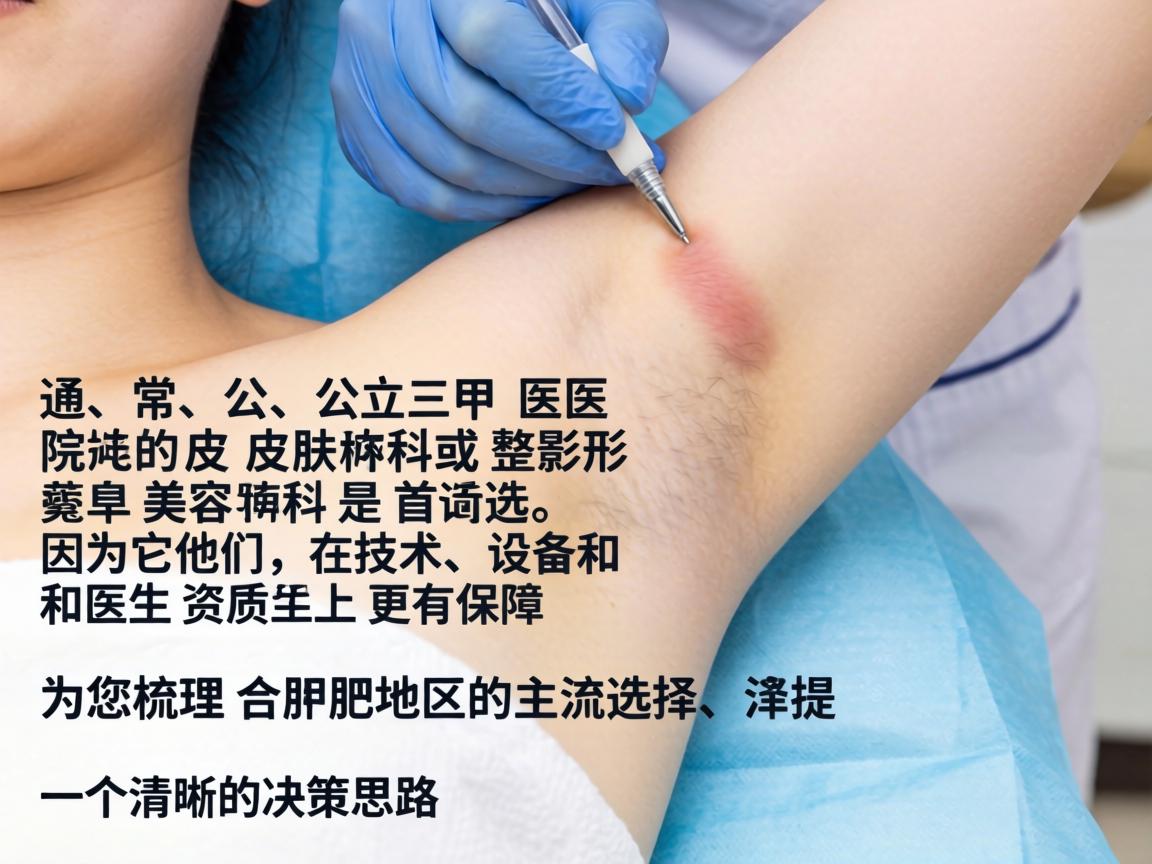 通常，公立三甲医院的皮肤科或整形美容科是首选，因为它们在技术、设备和医生资质上更有保障。以下为您梳理合肥地区的主流选择，并提供一个清晰的决策思路