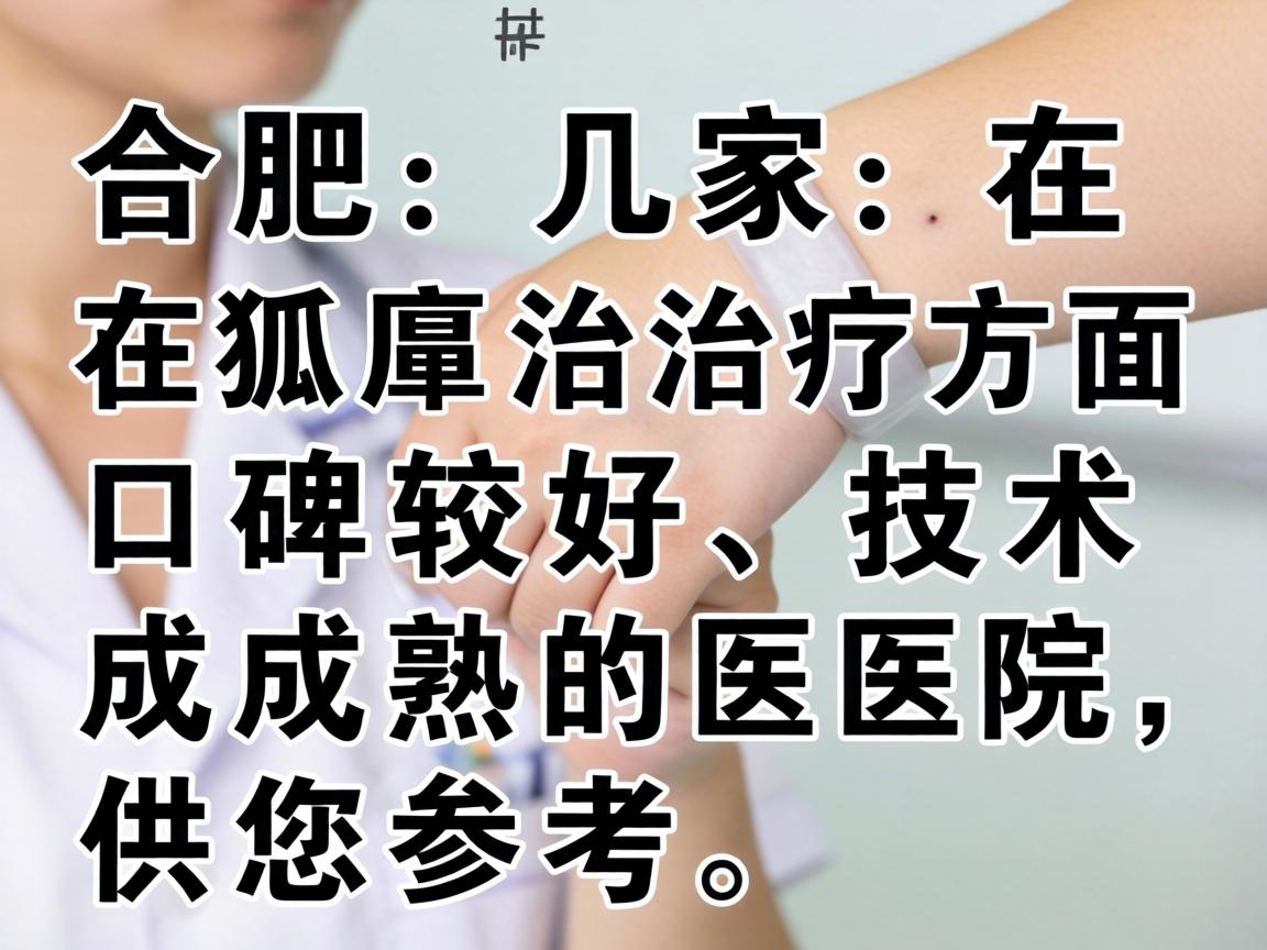 以下是合肥几家在狐臭治疗方面口碑较好、技术成熟的医院，供您参考