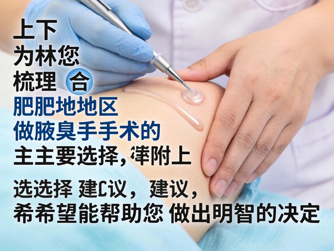 以下为您梳理合肥地区做腋臭手术的主要选择，并附上选择建议，希望能帮助您做出明智的决定