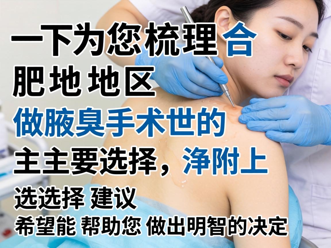 以下为您梳理合肥地区做腋臭手术的主要选择，并附上选择建议，希望能帮助您做出明智的决定