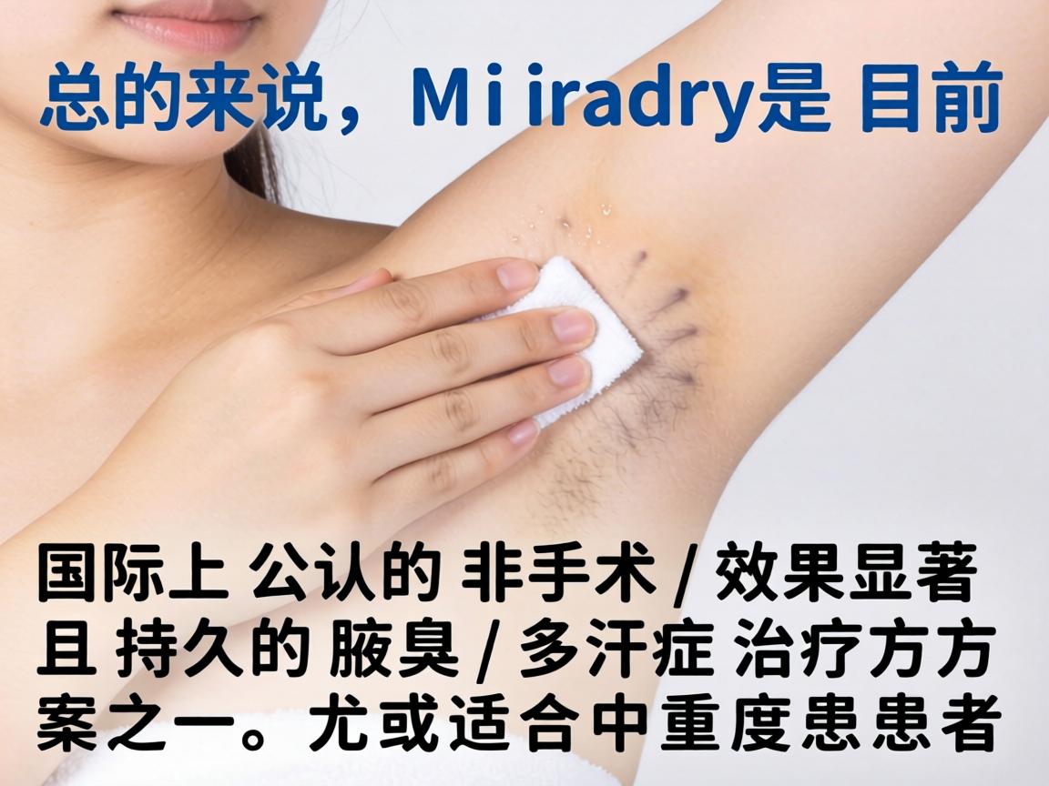 总的来说，Miradry是目前国际上公认的非手术、效果显著且持久的腋臭/多汗症治疗方案之一，尤其适合中重度患者