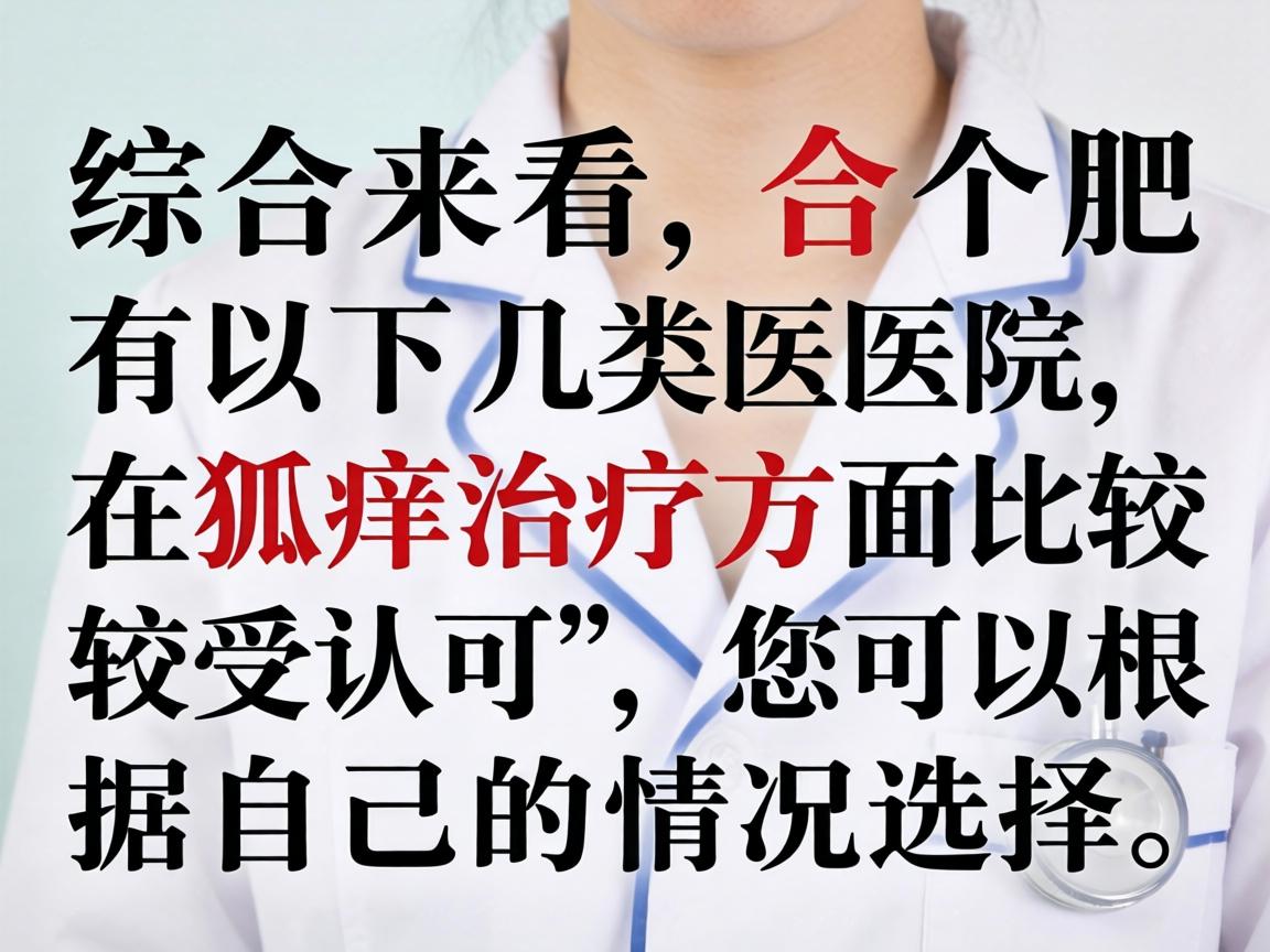综合来看,合肥有以下几类医院在狐臭治疗方面比较受认可,您可以根据自己的情况选择 综合来看,合肥有以下几类医院在狐臭治疗方面比较受认可,您可以根据自己的情况选择