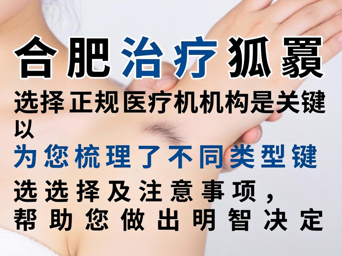 在合肥治疗狐臭,选择正规医疗机构是关键。以下为您梳理了不同类型的选择及注意事项,帮助您做出明智决定 在合肥治疗狐臭,选择正规医疗机构是关键。以下为您梳理了不同类型的选择及注意事项,帮助您做出明智决定