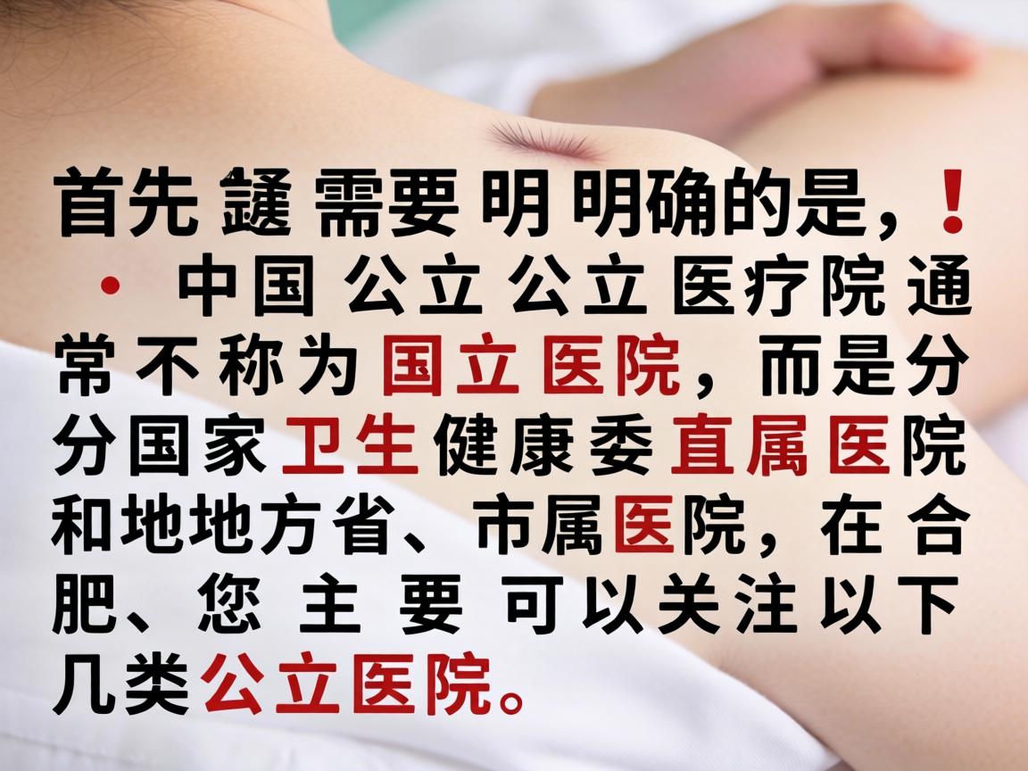 首先需要明确的是，中国公立医院通常不称为国立医院，而是分为国家卫生健康委直属医院和地方省、市属医院。在合肥，您主要可以关注以下几类公立医院