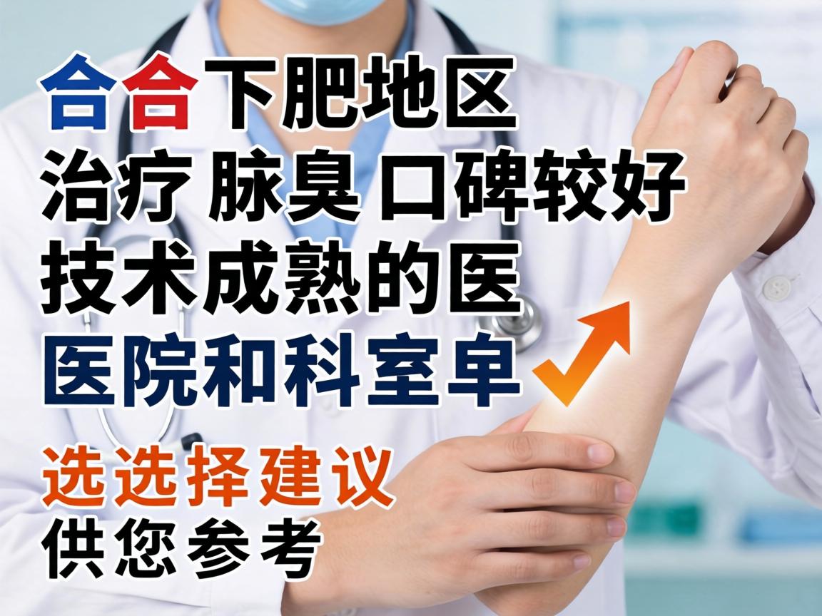 以下是合肥地区治疗腋臭口碑较好、技术成熟的医院和科室,并附上选择建议,供您参考 以下是合肥地区治疗腋臭口碑较好、技术成熟的医院和科室,并附上选择建议,供您参考