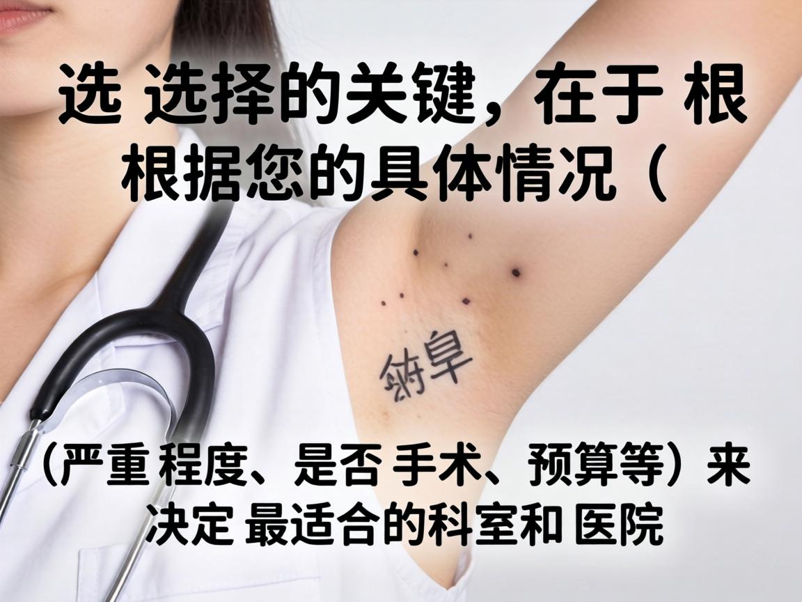 选择的关键在于根据您的具体情况（严重程度、是否手术、预算等）来决定最适合的科室和医院