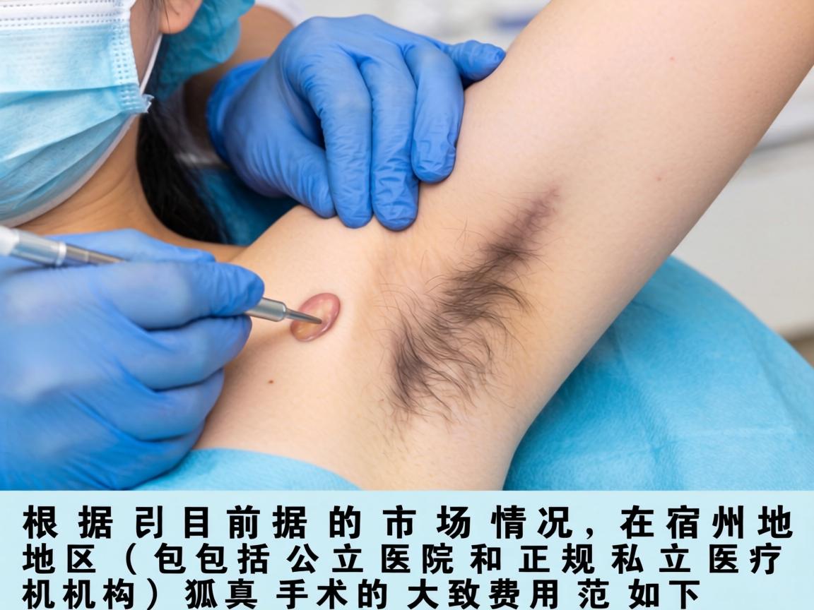 根据目前的市场情况，在宿州地区（包括公立医院和正规私立医疗机构）狐臭手术的大致费用范围如下