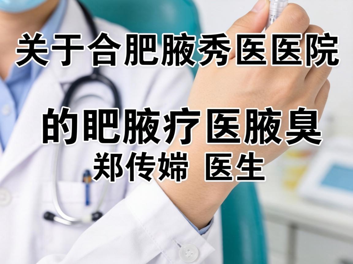 关于合肥腋秀医院的郑传娥医生，以下是一些关键信息供你参考