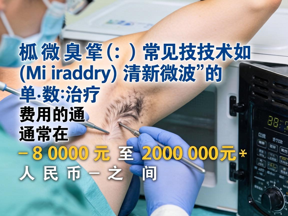 狐臭微波手术(常见技术如 Miradry 清新微波)的单次治疗费用通常在 8000元至20000元人民币 之间 狐臭微波手术(常见技术如 Miradry 清新微波)的单次治疗费用通常在 8000元至20000元人民币 之间
