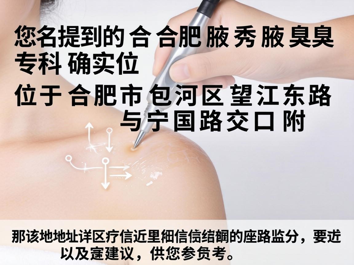 您提到的合肥腋秀腋臭专科确实位于合肥市包河区望江东路与宁国路交口附近。以下是该地址的详细信息及建议，供您参考